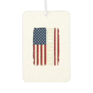 Best Dad Ever Amerikanische Flagge Vintage Vector  Autolufterfrischer