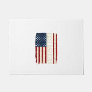 Best Dad Ever Amerikanische Flagge Vintage Vector  Fußmatte