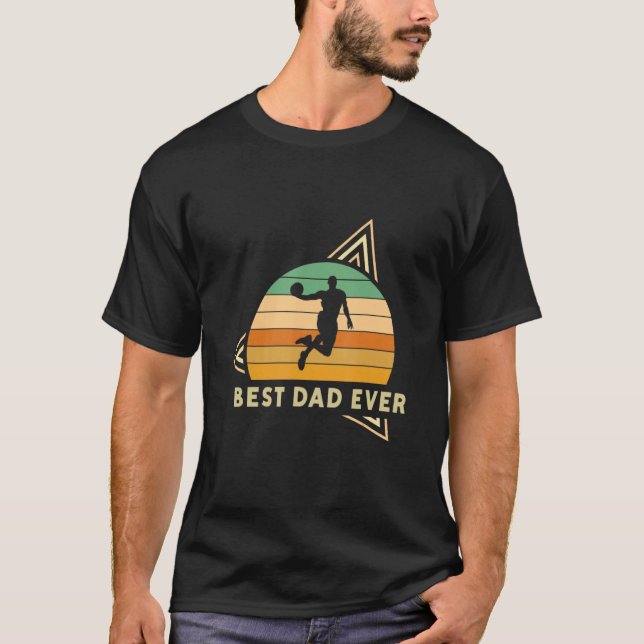 Best Dad Ever Basketball Coach Basketball Player T-Shirt (Vorderseite)
