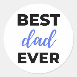 Best Dad Ever Black Runder Aufkleber