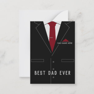 Best DAD Ever Card - Your Name / Text Mitteilungskarte