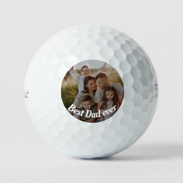 Best dad ever custom photo  golfball (Vorderseite)