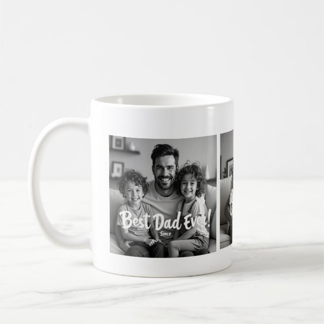 Best Dad Ever – Custom Photo Mug Kaffeetasse (Links)