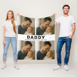 Best Dad Ever Custom Photo | Personalized Father’s Fleecedecke