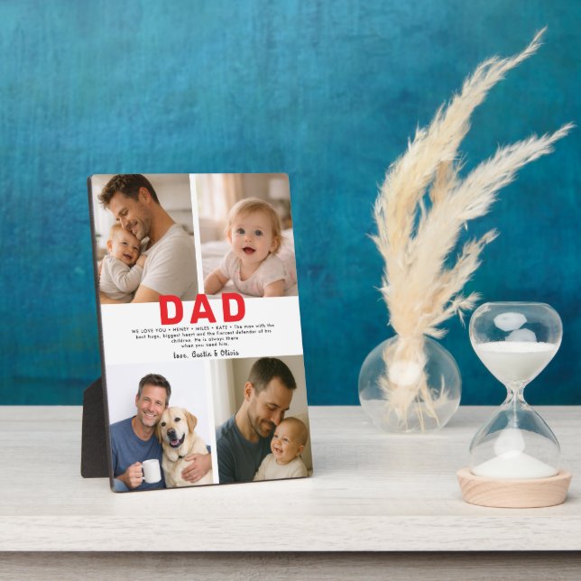 Best Dad Ever Custom Photo | Personalized Father’s Fotoplatte (Seite)
