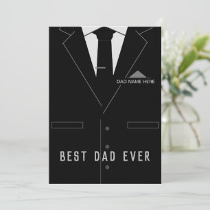 Best DAD Ever Father's Card - Your Name /Text