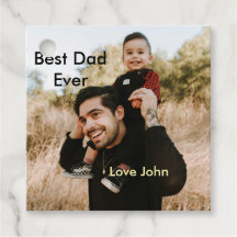 Best dad ever father's dad gift photo name simple