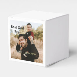 Best dad ever father's dad gift photo name simple  geschenkschachtel