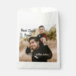 Best dad ever father's dad gift photo name simple  geschenktütchen