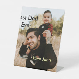 Best dad ever father's dad gift photo name simple  sockelschild