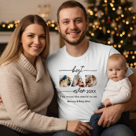 Best dad ever| Father's Day Dad Cut out 3 Photos T-Shirt