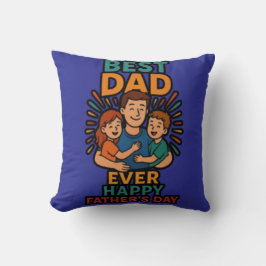 Best Dad Ever Father's Day Gift - Vintage Retro  Kissen