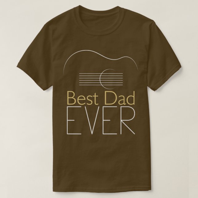 Best Dad Ever Guitar Lovers, Guitar Teachers Daddy T-Shirt (Design vorne)