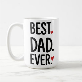 Best Dad Ever Hearts Modern Fathers Day Mug Kaffeetasse
