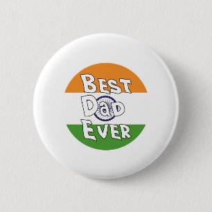 Best Dad Ever India Flag Button