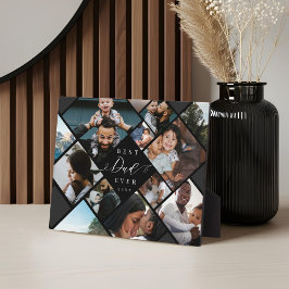 Best Dad Ever Modern Photo Collage Gift Keepsake Fotoplatte