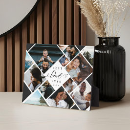 Best Dad Ever Modern Photo Collage Gift Keepsake Fotoplatte