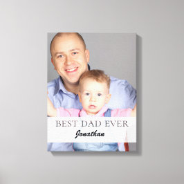 Best Dad Ever Name Quote Family Design Leinwanddruck
