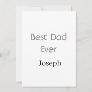 Best dad ever name simple minimal father's dayname einladung