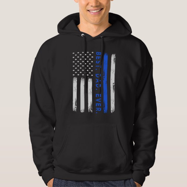 Best dad ever Police officer  Father's day Police Hoodie (Vorderseite)