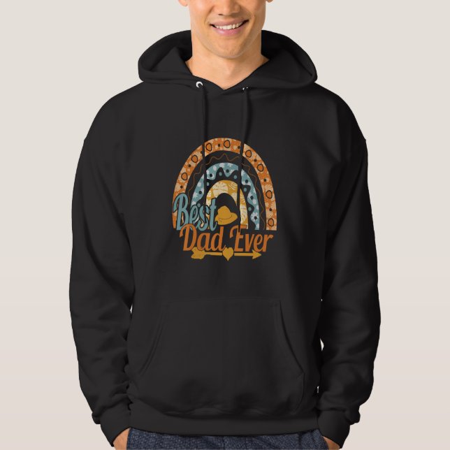 Best Dad Ever Rainbow Daddy Papa Father s Day 2023 Hoodie (Vorderseite)