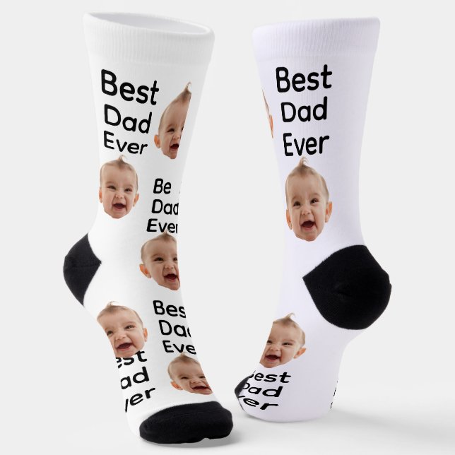 Best Dad Ever Socken, Socken mit benutzerdefiniert (Gewinkelt)
