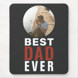 Best Dad Ever Typography Father's Day Foto Mousepad