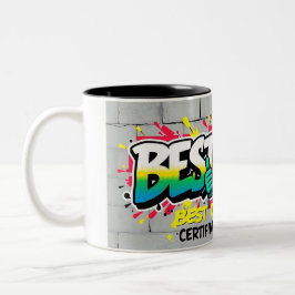 Best Dad Ever – Urban Graffiti Edition Zweifarbige Tasse