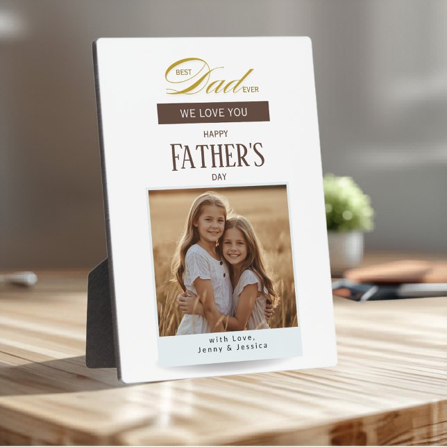 Best Dad Ever We Love You Fathers Day Fotoplatte (Von Creator hochgeladen)