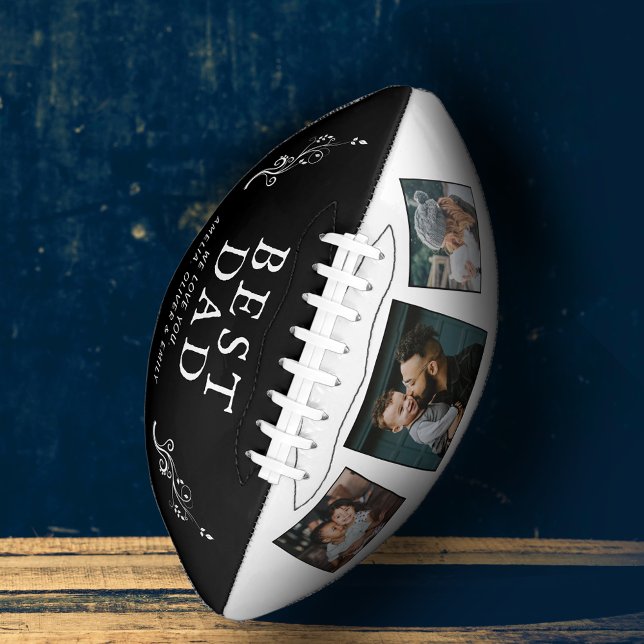 Best Dad Father Foliage 3 Custom Photo Collage  Football (Von Creator hochgeladen)