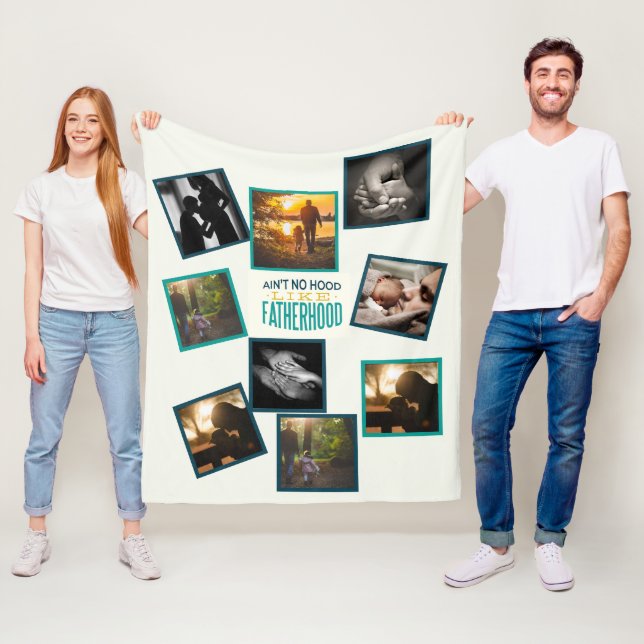 Best dad Foto Collage Funny Vaterhood Quote Fleet Fleecedecke (Beispiel)
