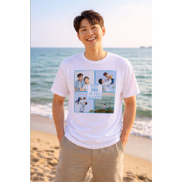 Best Dad in the Galaxy Custom Photo Tri-Blend Shirt