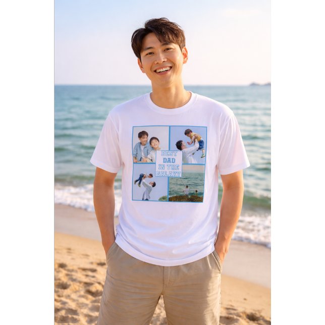 Best Dad in the Galaxy Custom Photo Tri-Blend Shirt (Von Creator hochgeladen)