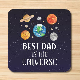 Best Dad in The Universe Funny Quote Fathers Day Getränkeuntersetzer