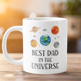 Best Dad in The Universe Funny Quote Fathers Day  Jumbo-Tasse