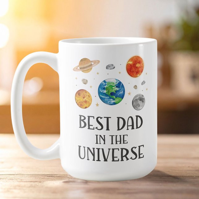 Best Dad in The Universe Funny Quote Fathers Day  Kaffeetasse (Von Creator hochgeladen)