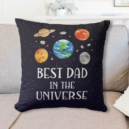 Best Dad in The Universe Funny Quote Fathers Day Kissen