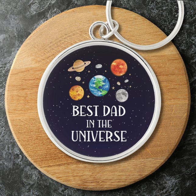 Best Dad in The Universe Funny Quote Fathers Day Schlüsselanhänger (Von Creator hochgeladen)