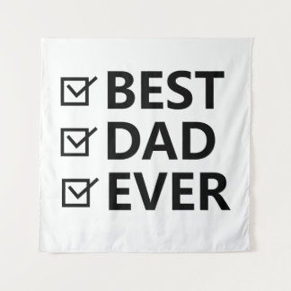 Best dad in the world, fathers day gift wandteppich