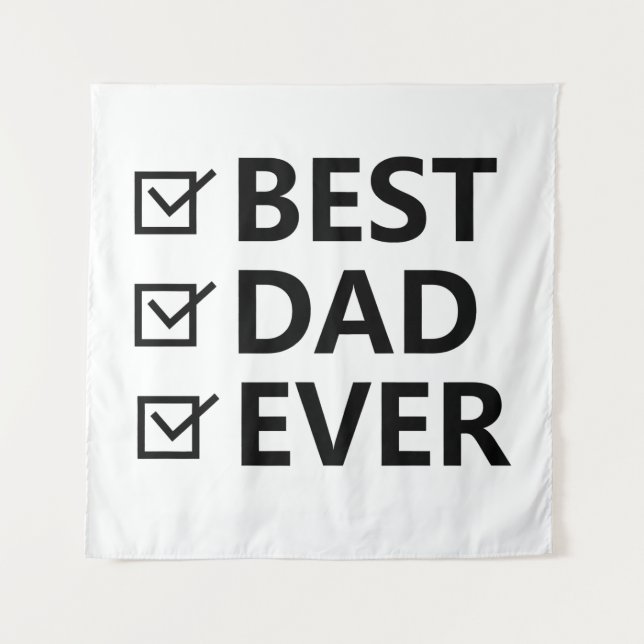 Best dad in the world, fathers day gift wandteppich (Vorderseite)