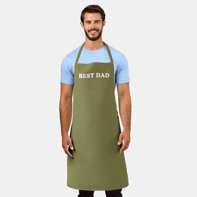 Best dad khaki solide schlichte Farbe minimalistis Schürze (Getragen)