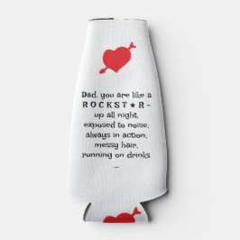 Best Dad, Rockstar, Custom Daddy Gift For Summer, Flaschenkühler