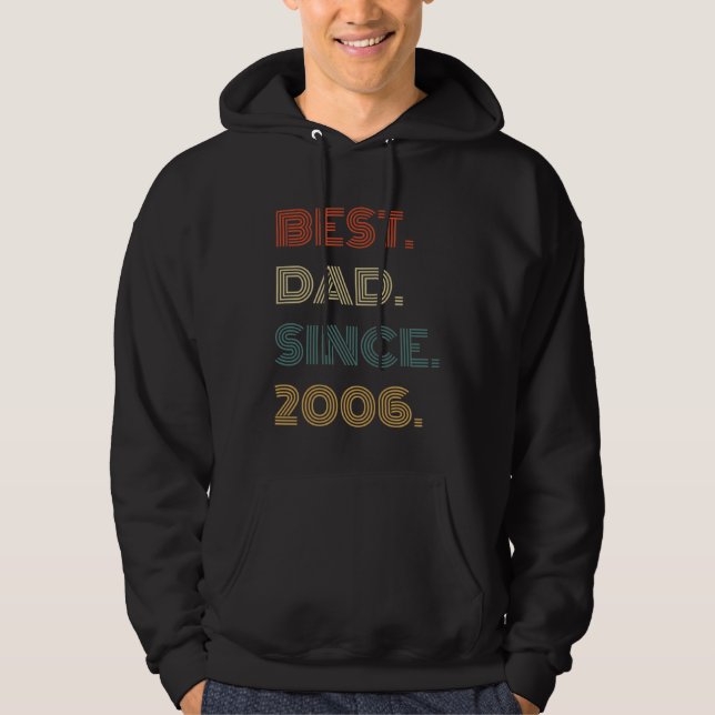 Best Dad Since 2006 Clothes  for Him Men Retro Vin Hoodie (Vorderseite)