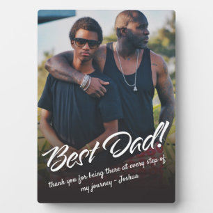 Best Dad Typography Custom Photo Fotoplatte
