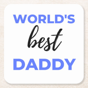 Best Daddy bl Rechteckiger Pappuntersetzer