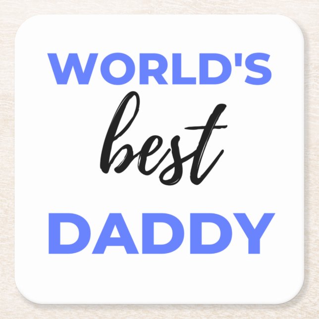Best Daddy bl Rechteckiger Pappuntersetzer (Vorderseite)