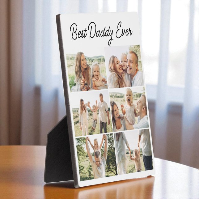 Best Daddy Ever Custom 6 Photo Collage Fotoplatte (Von Creator hochgeladen)
