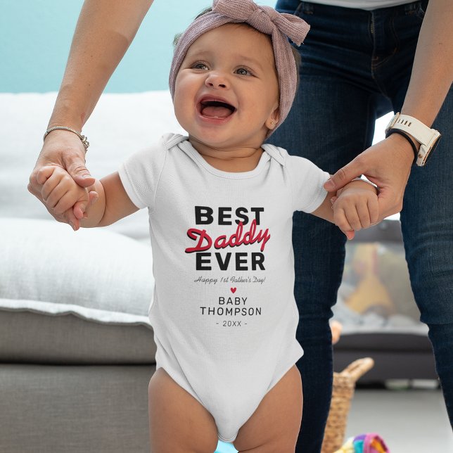 Best Daddy Ever | Erster Vatertag Baby Strampler (Von Creator hochgeladen)