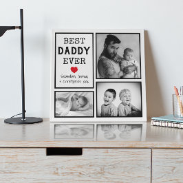 'Best Daddy ever' Foto Collage Fotoplatte