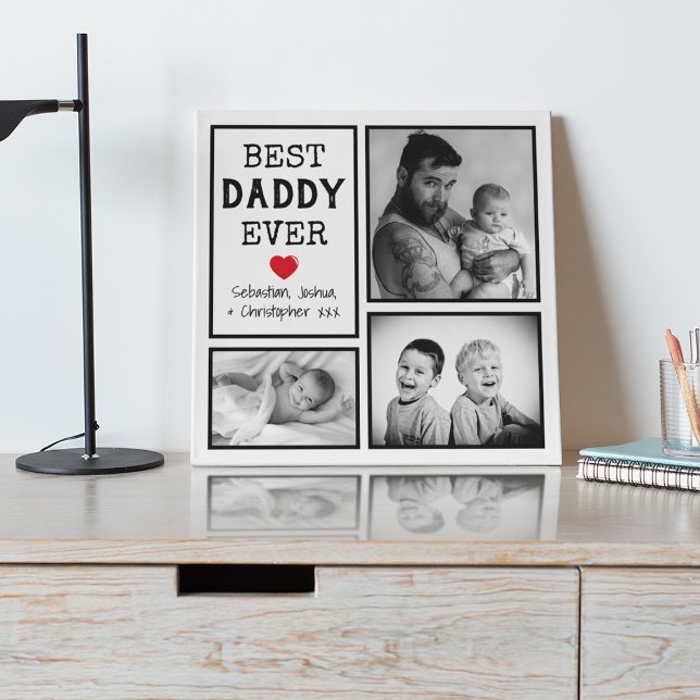 'Best Daddy ever' Foto Collage Fotoplatte (Von Creator hochgeladen)
